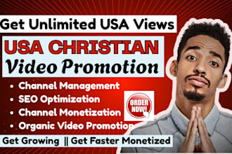 monetize USA christian youtube promotion, gospel video SEO, channel management