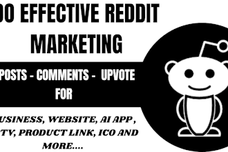 make reddit post for business, website, ai app iptv, ico, blog, product link