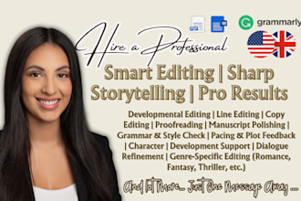 be your developmental, line, copy editor and proofreader for friction books
