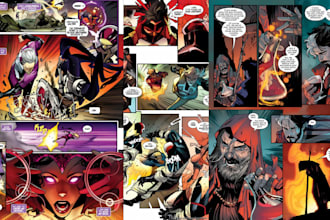 illustrate superhero comic book pages cartoon graphics novel comic panel artist