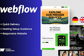 create a weblow landingpage