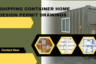 do shipping container home design permit drawings