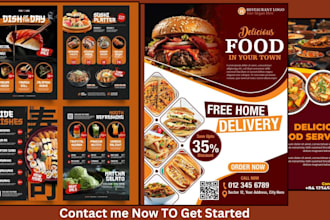 design digital menu design for restaurants flyer design 3d logo design recipe
