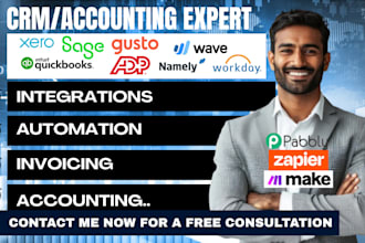 integrate quickbooks sage adp gusto hubspot salesforce notion capsule zapier