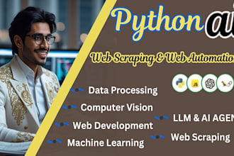 automate tasks, build ai chatbots, llm and scrape websites using python