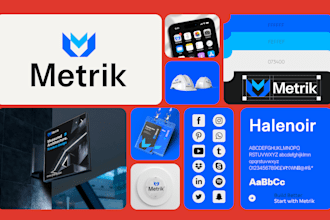 do custom minimalist and full brand identity kit or brand guideline design