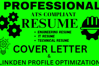 craft you an engineering resume, IT resume, technical resume and cover letter