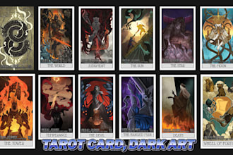 make custom spiritual oracle tarot card style, tcg, card layout, box, guidebook