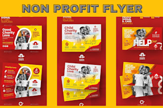design high quality non profit flyer fundraiser charity ngo sponsorship flyer