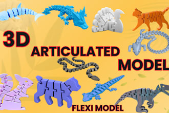 do 3d bjd, articulated model, 3d toy, flexi model ready for printing stl