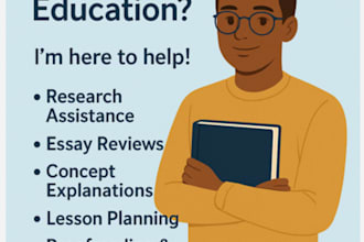 work on english, nursing, psychology, biology, business, education, and history