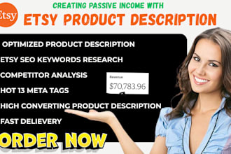 etsy product description, etsy seo listing, etsy promotion, product description