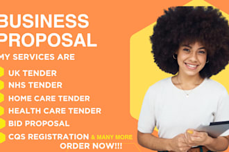 assist with UK healthcare tenders, nhs bids, cqc, and policy writing