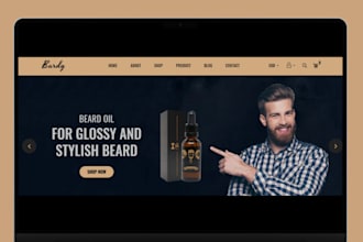 design men grooming shopify store beard care hair care store beard oil website