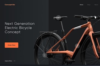 design ebike shopify store bike website bicycle dropshipping website
