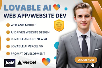 build web app website with lovable dev, bolt new ai, lovable ai vercel