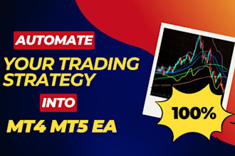 automate strategy into mt4 mt5 eas, forex trading robot, indicator, trading bot