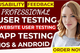 provide quality user testing and review your website