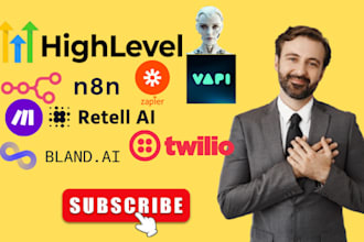 get ai voice agent via vapi twilio bland ai retell for inbound outbound call ghl
