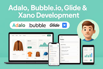 build no code mobile web app with adalo bubble io glide mvp saas website xano