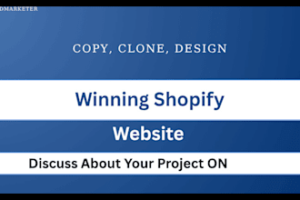 copy clone duplicate or design redesign shopify store
