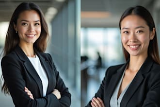 create a professional ai headshot profile image portrait for your social media
