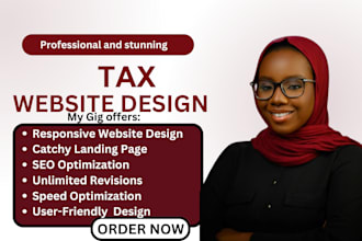 design income tax website, tax website, finance website, tax leads