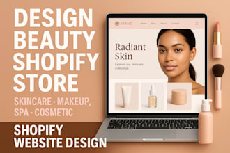 design beauty shopify store skincare makeup spa cosmetic shopify website design
