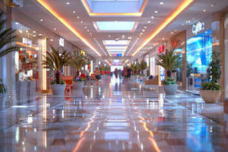 fix, revamp 3d hall, supermarket interior, golf simulator, sport arena, showroom