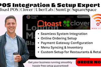 do pos setup and integration with toast clover squarespace and ubereat