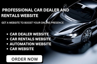 do car rental website, car dealership website, car booking website