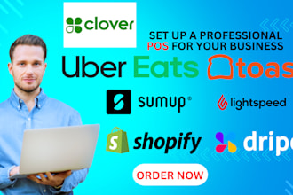 configure toast pos system, setup menus, clover and square pos