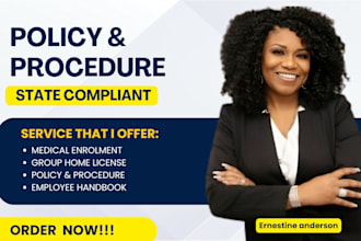write policy and procedure for homecare healthcare, employee handbook, hr policy