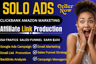 do solo ads USA affiliate link marketing sign up link website promotion mlm lead
