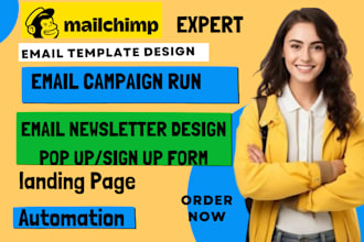 professional mailchimp email templates, campaigns, automation and landing pages