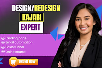 build kajabi website, design kajabi sales funnel landing page, online course