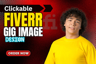 design clickable fiverr gig image, gig thumbnail and cove