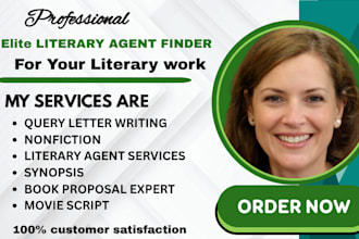 find elite literary agent for your book manuscript, query letter, write synopsis
