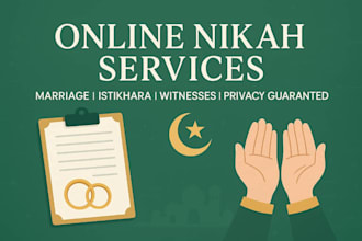 conduct online nikah, islamic marriage,istikhara