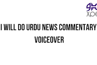 do urdu news commentary voiceover