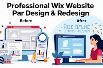 build, design, redesign, develop, update, clone, or customize wix website