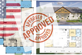 create detailed architectural and mep floor plans with pe stamps for city permit