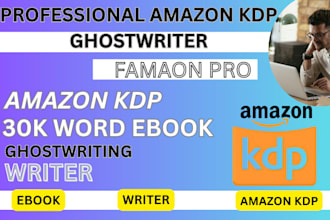 ghostwrite book and ebook writer, amazon kdp book writer