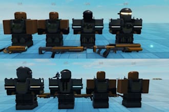 model a realistic 3d roblox avatar with full body rigging, roblox accessories