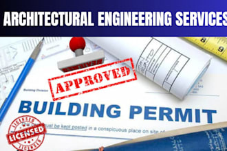 review, stamp architectural engineering drawing, mep, construction plan, hvac