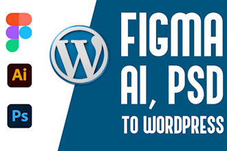 convert figma, PSD or ai to a responsive wordpress website using elementor pro