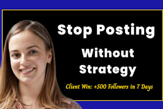 create 30 day content calendar and strategy plan for your social media