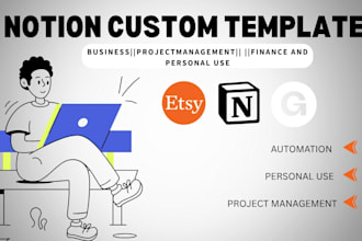 design custom notion template notion dashboard workspace for business management