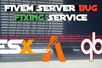 fix complex fivem bugs, server errors, issues on your fivem server, esx, qbcore