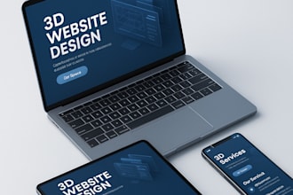 design interactive 3d website mockups for your business